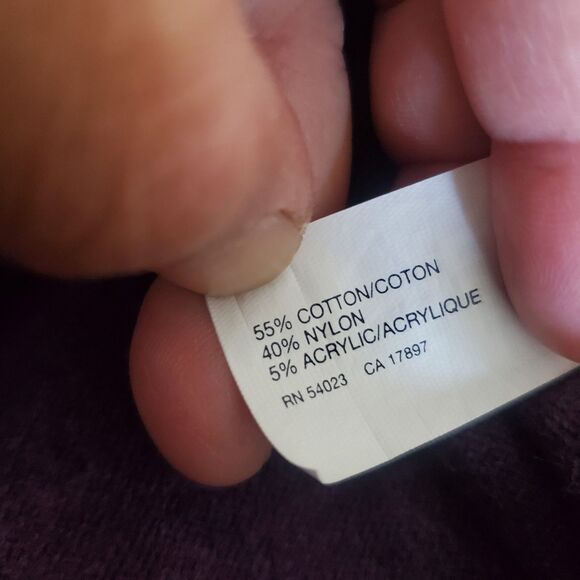 Vintage GAP Cardigan Sz S Cotton Nylon Acrylic Purple Button Up - Picture 12 of 16